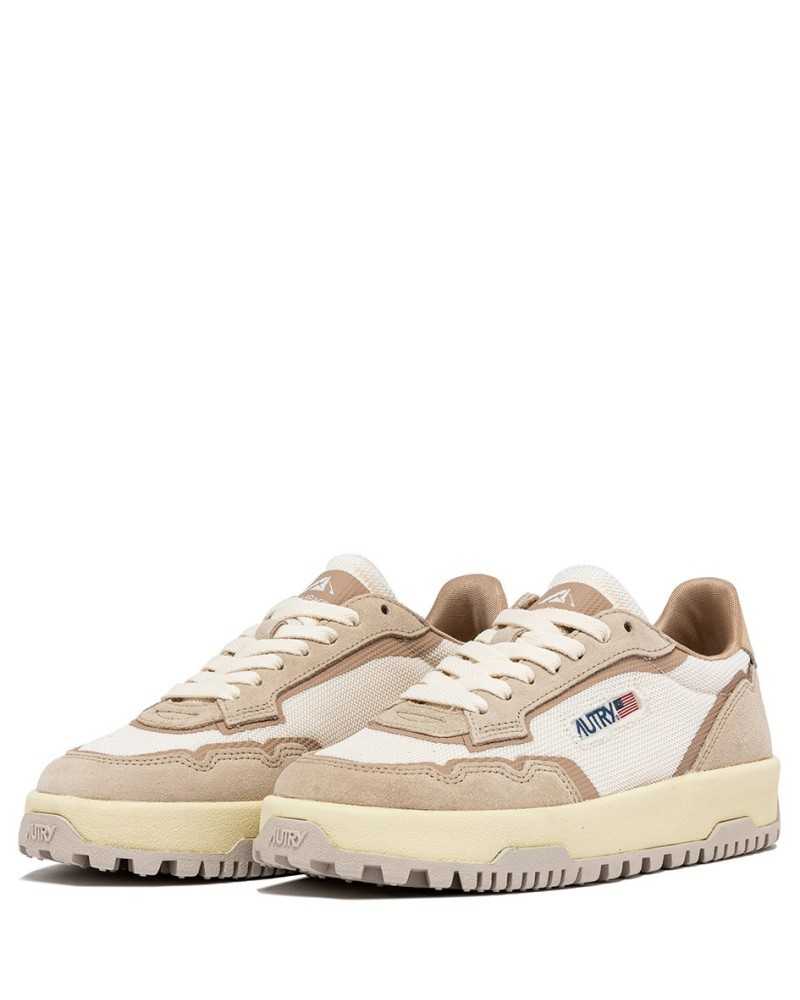Autry Wildpace Low Woman White Brown | AUTRY - Shop Online at Sune