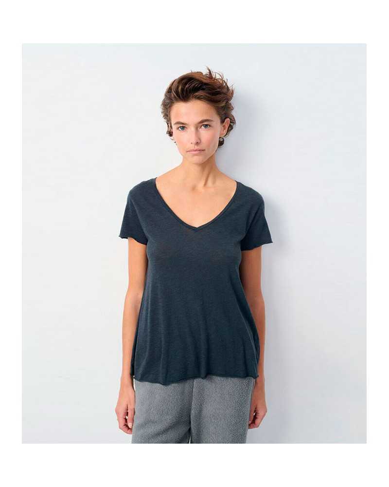 American Vintage Jacksonville Tee Navy | AMERICAN VINTAGE - Shop Online at Sune