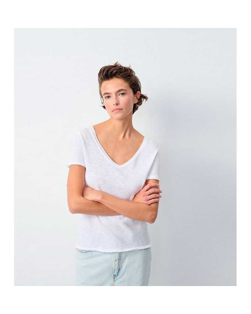 American Vintage Sonoma Tshirt V White | AMERICAN VINTAGE - Compra Online en Sune