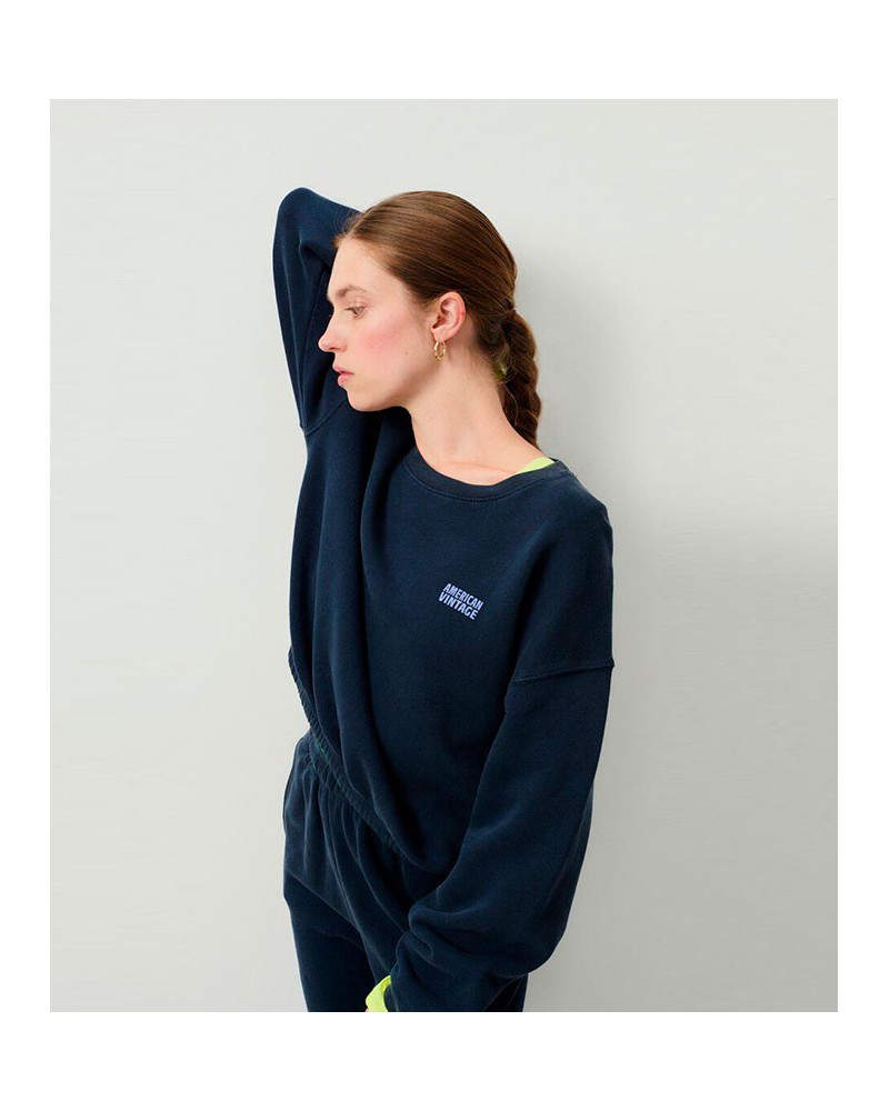 American Vintage Izubird Sweatshirt Marine | AMERICAN VINTAGE - Compra Online en Sune