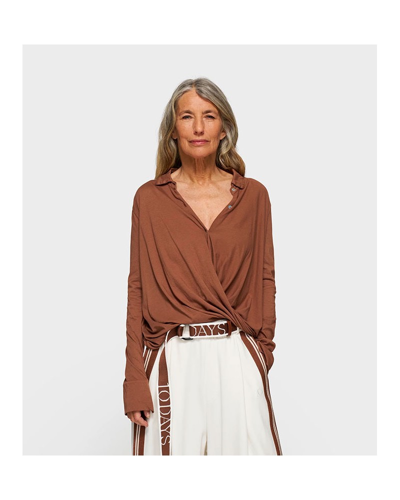 10 Days Wrap Blouse Camel