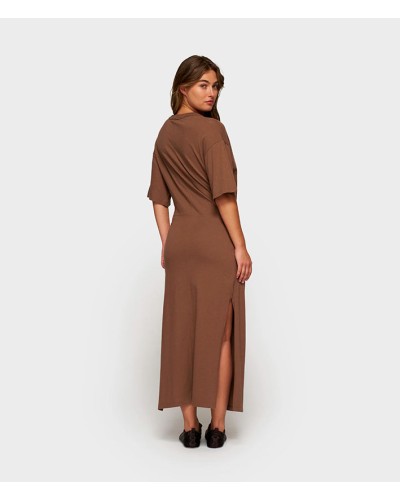 10 Days Tee Dress Gathering Brown