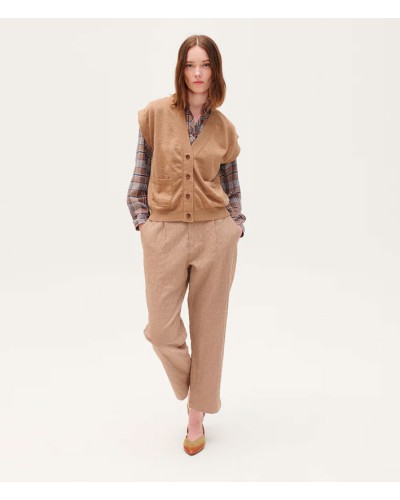 Beatriz Furest Thinker Bell Vest Camel