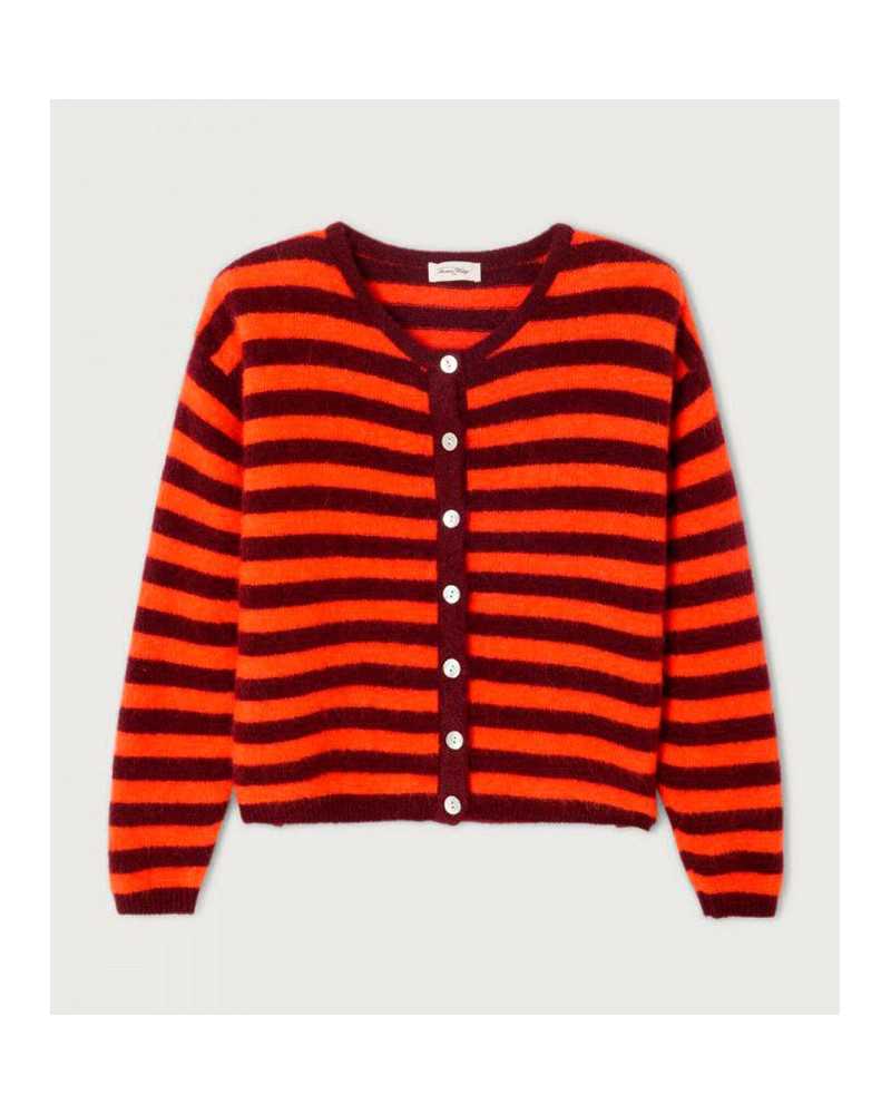 American Vintage Vito Cardigan Grenat | AMERICAN VINTAGE - Compra Online en Sune