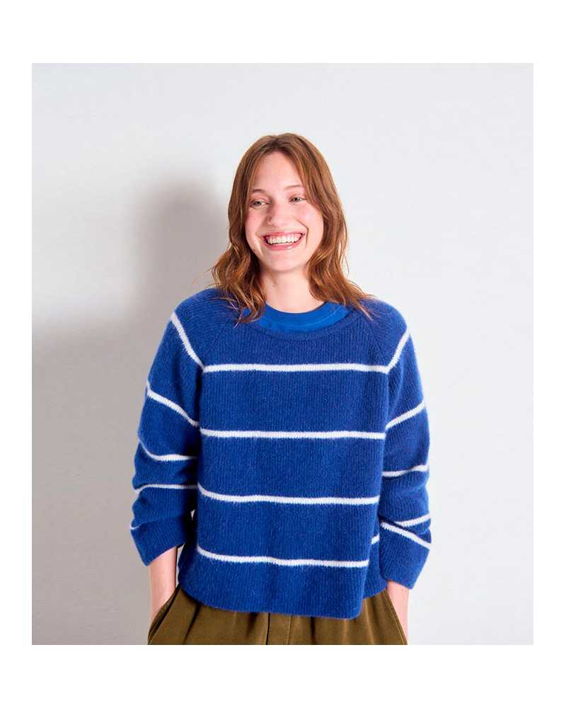 American Vintage Vito Jersey Blue | AMERICAN VINTAGE - Acheter en ligne chez Sune