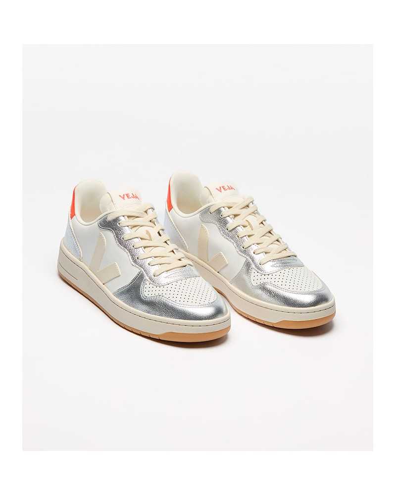 Veja V-10 White Pierre Silver | VEJA - Compra Online en Sune