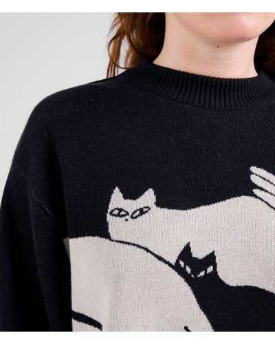 Dedicated Kittens Sweater Black