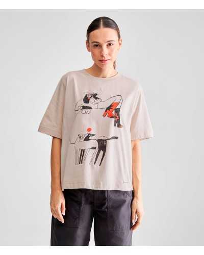 Dedicated Star Boots Tshirt Ecru