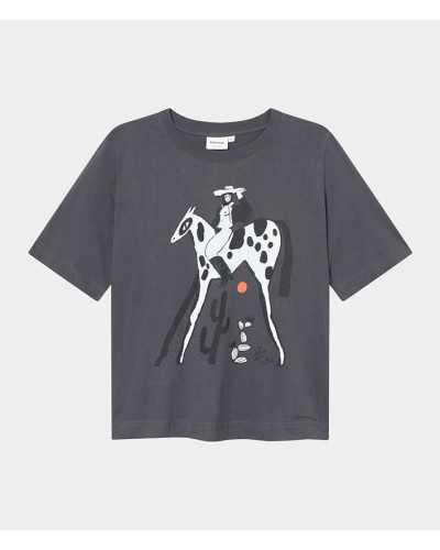 Dedicated Cowgirl Tshirt Charcoal