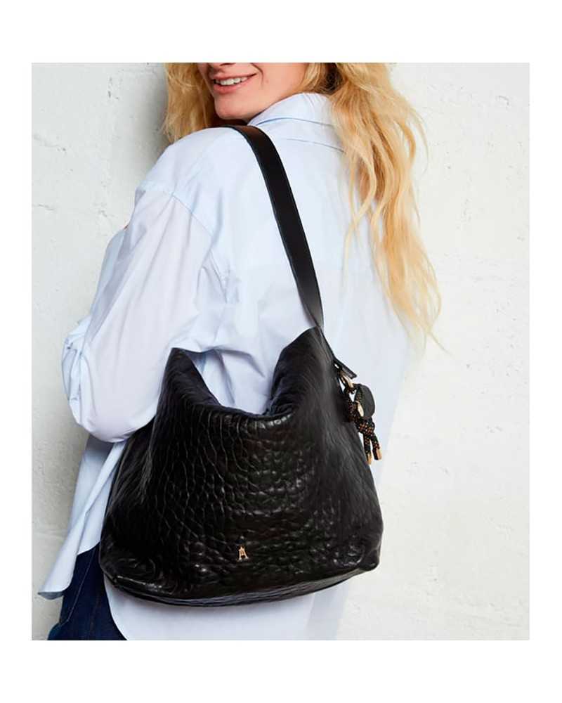 Craie Shift Lamb Bag Noir