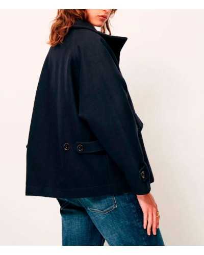 Sessun Lee Wooly Coat Navy