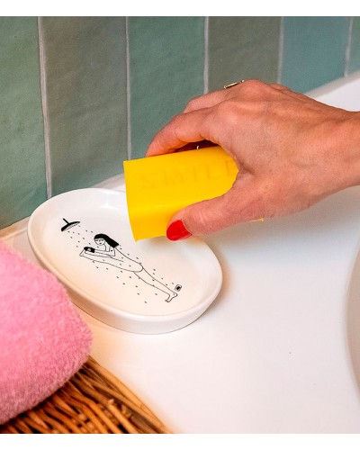 Helen B Dish Yoga in the shower