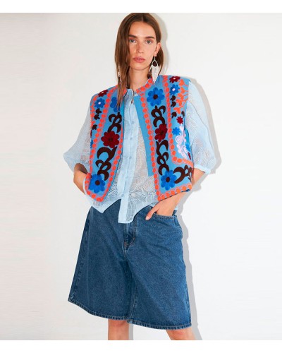 Lollys Laundry Binll Vest Blue