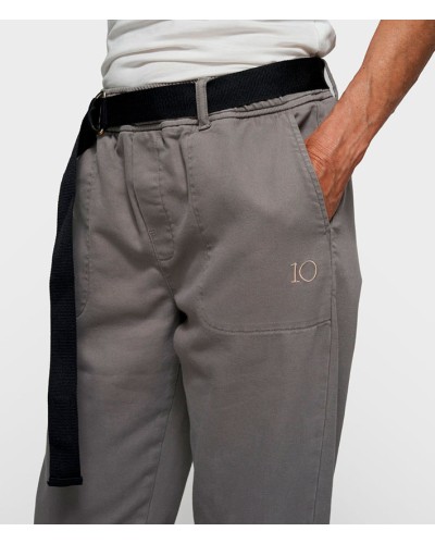 10 Days Belted Pants Twill Graphite