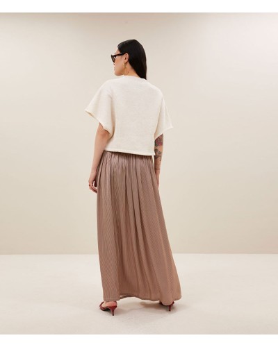 By Bar Reva Skirt Wine Stripe