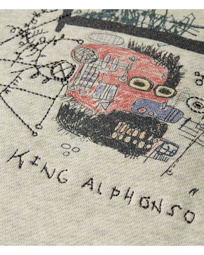 Maison Scotch Sweatshirt Basquiat Grey