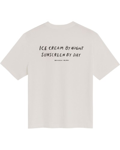 Bask In The Sun Ice Cream Tee White