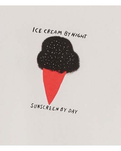 Bask In The Sun Ice Cream Tee White