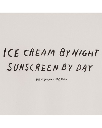 Bask In The Sun Ice Cream Tee White
