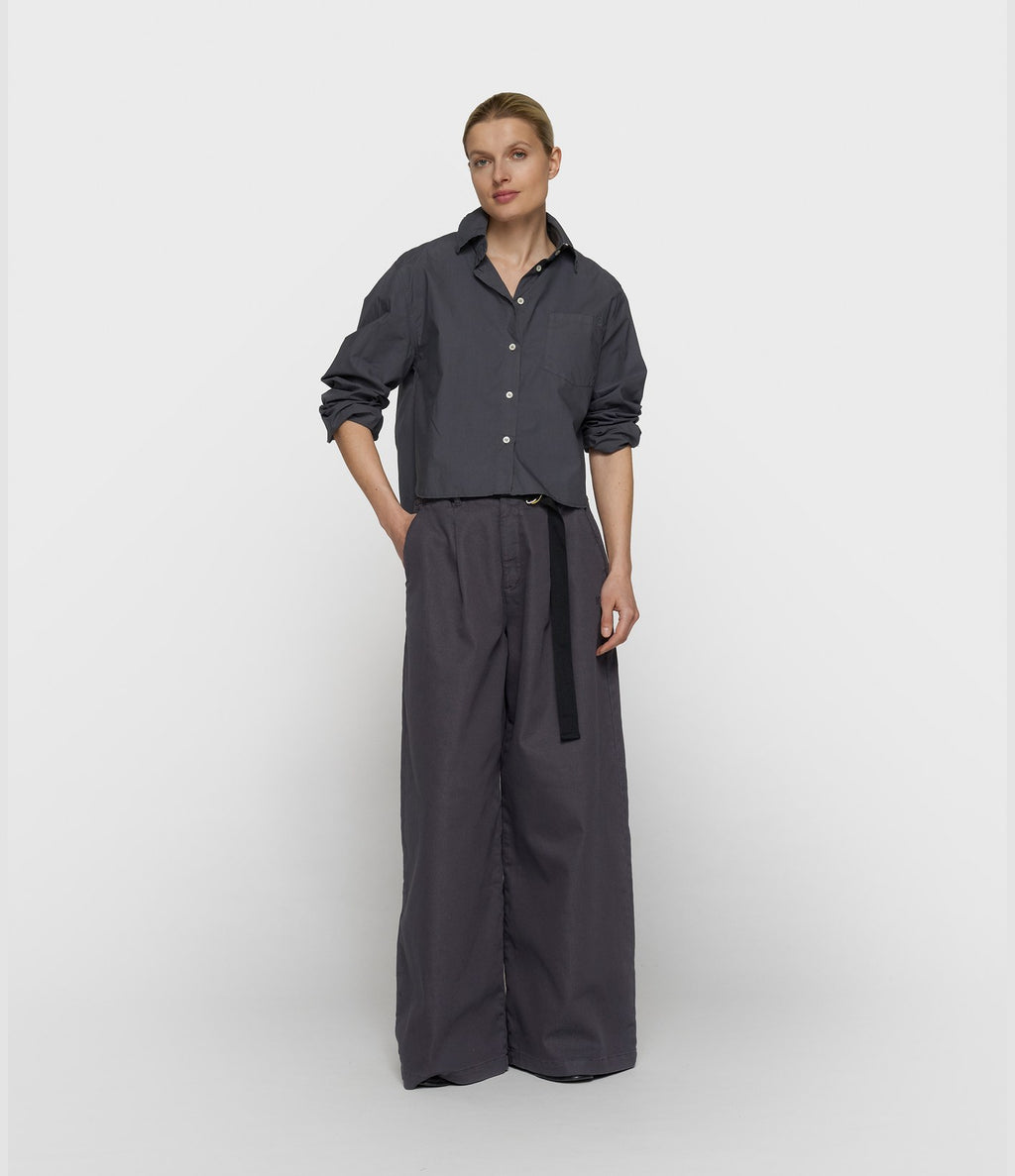 10 Days Wide Pants Jog Twill Steel Blue