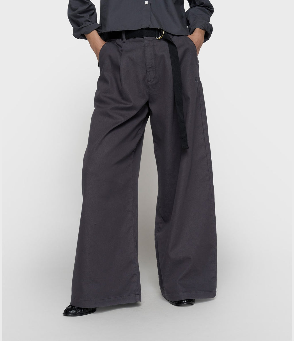 10 Days Wide Pants Jog Twill Steel Blue