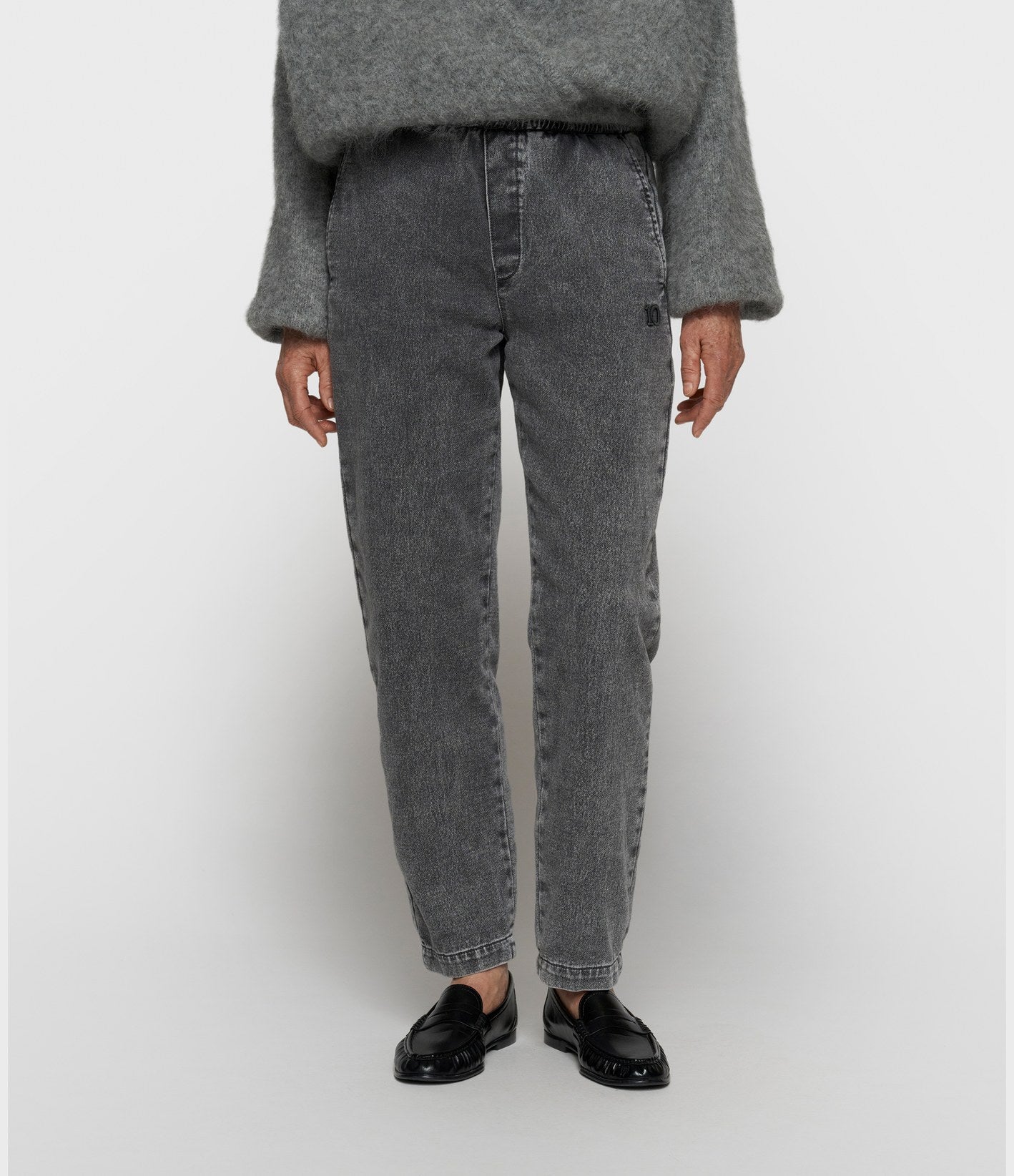 10days Easy Pants Jog Denim Gris Jaspeado
