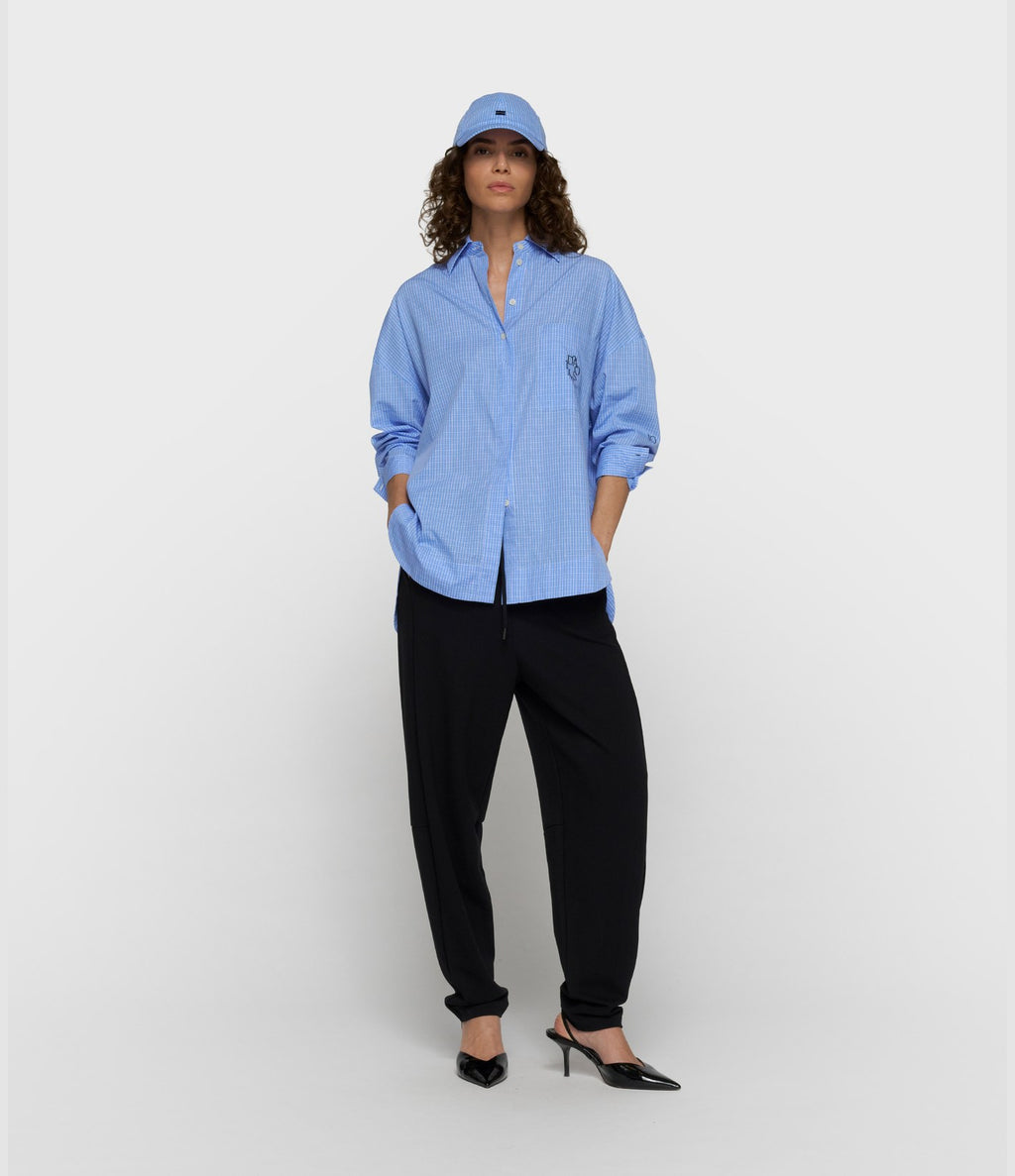10 Days Long Sleeve Shirt Check Ultramarine