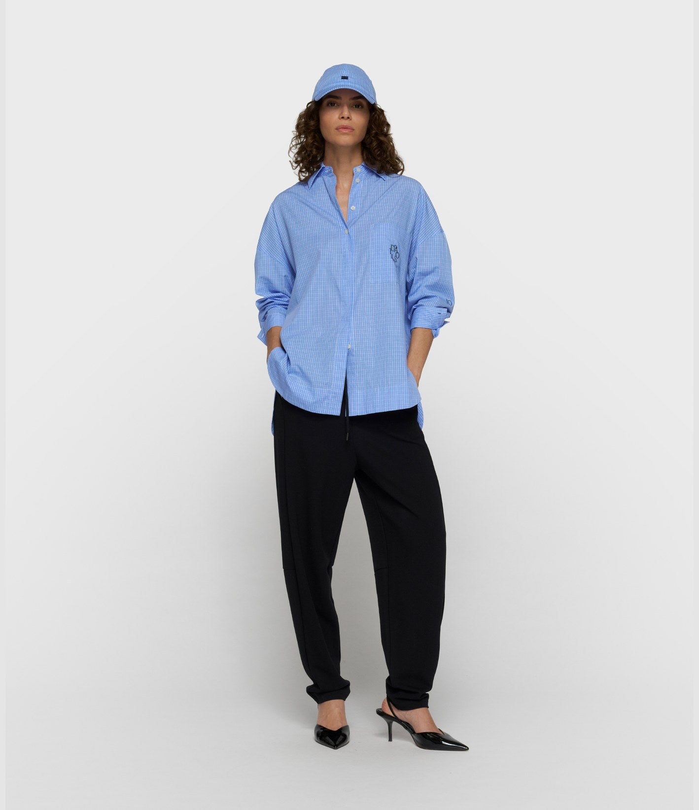 10 Days Long Sleeve Shirt Check Ultramarine