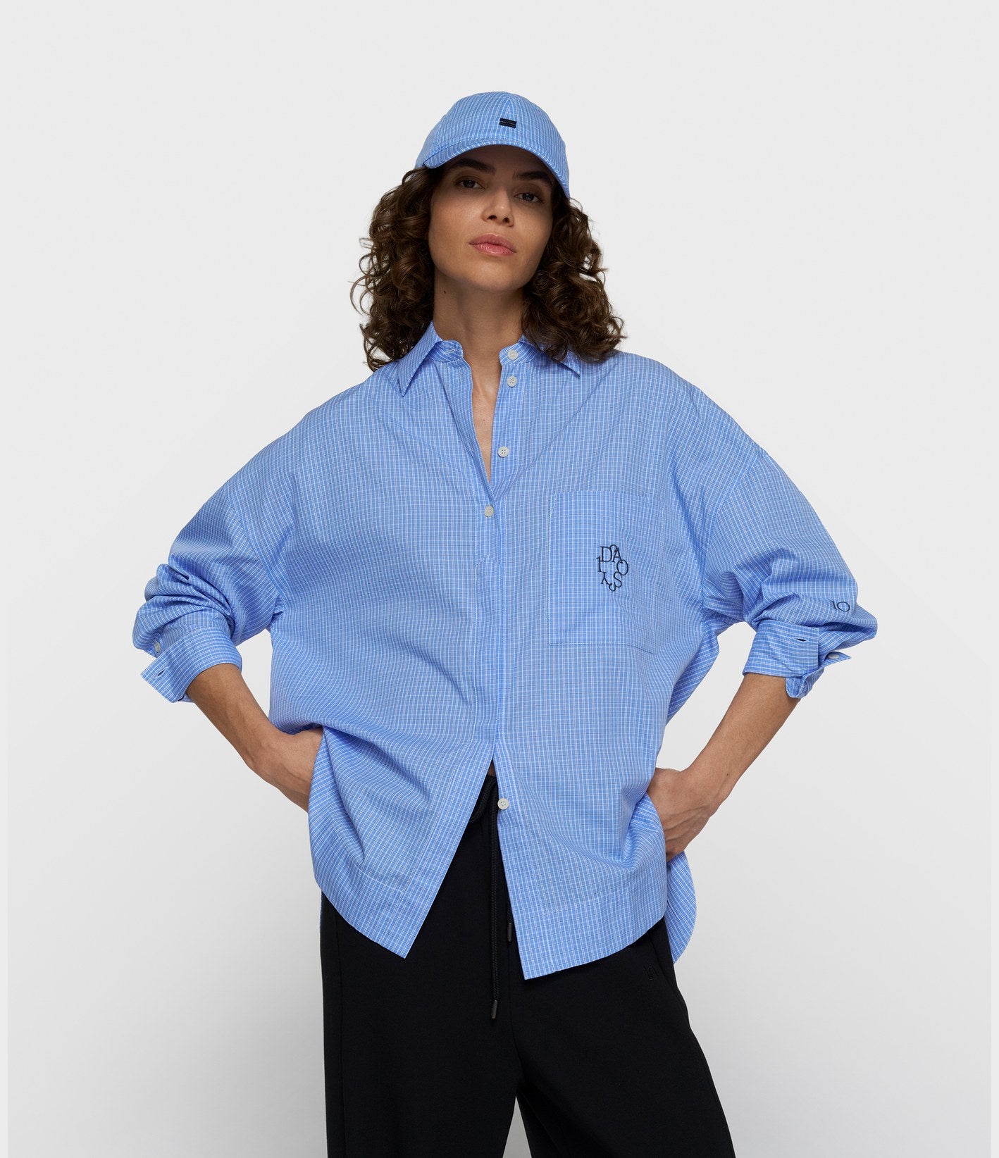 10 Days Long Sleeve Shirt Check Ultramarine