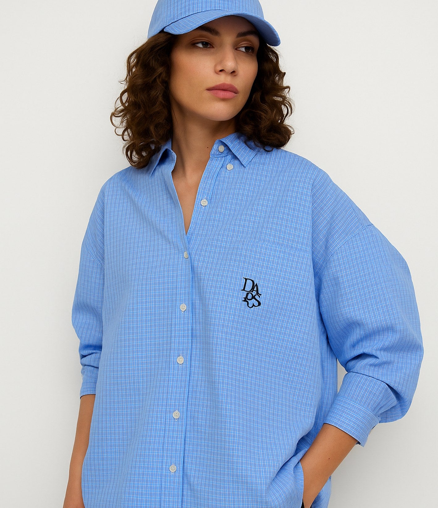 10 Days Long Sleeve Shirt Check Ultramarine
