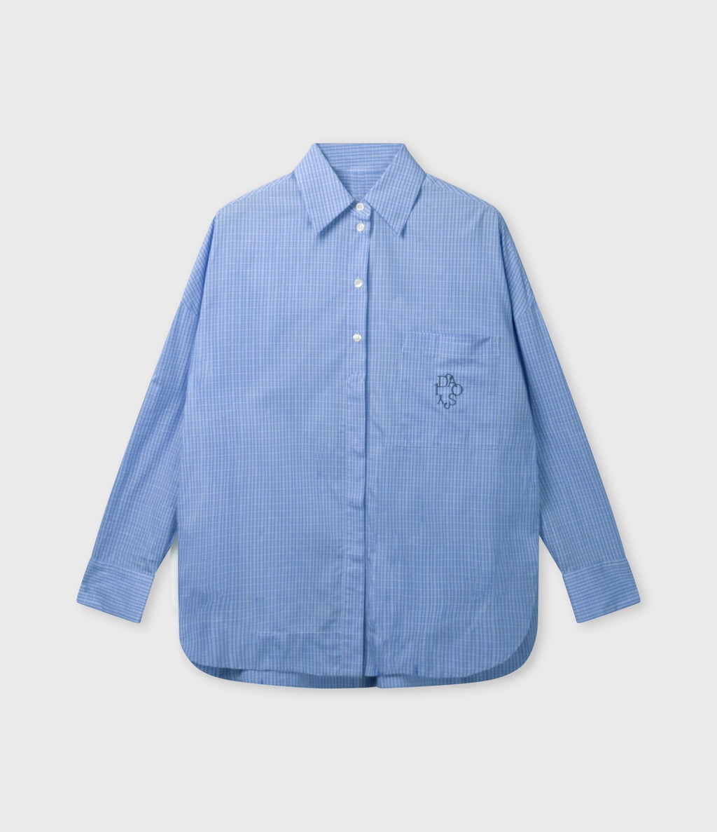 10 Days Long Sleeve Shirt Check Ultramarine