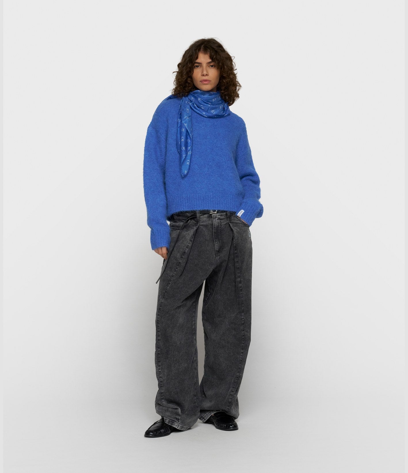 10days Hairy Knit Sweater Ultramarine