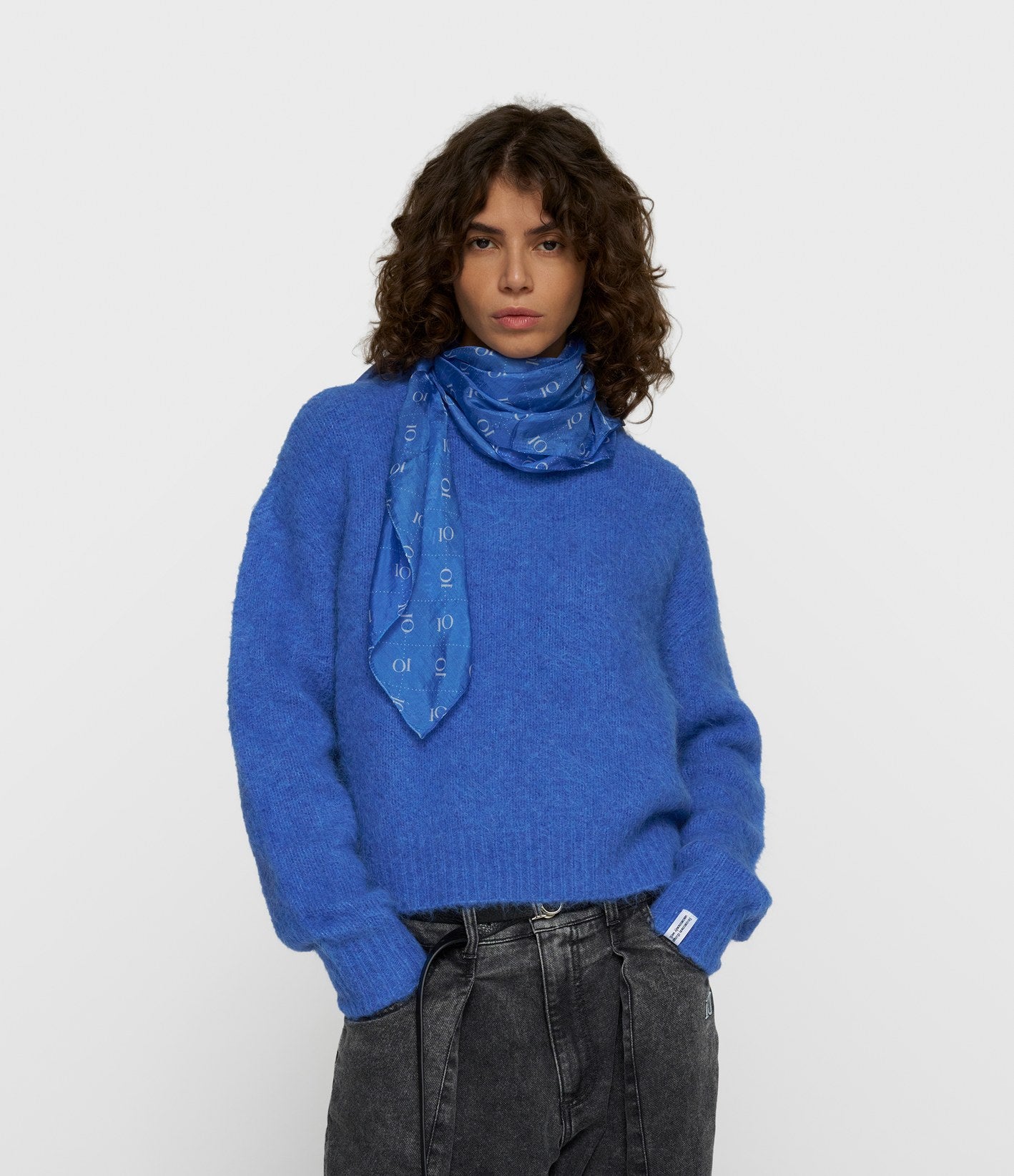 10days Hairy Knit Sweater Ultramarine