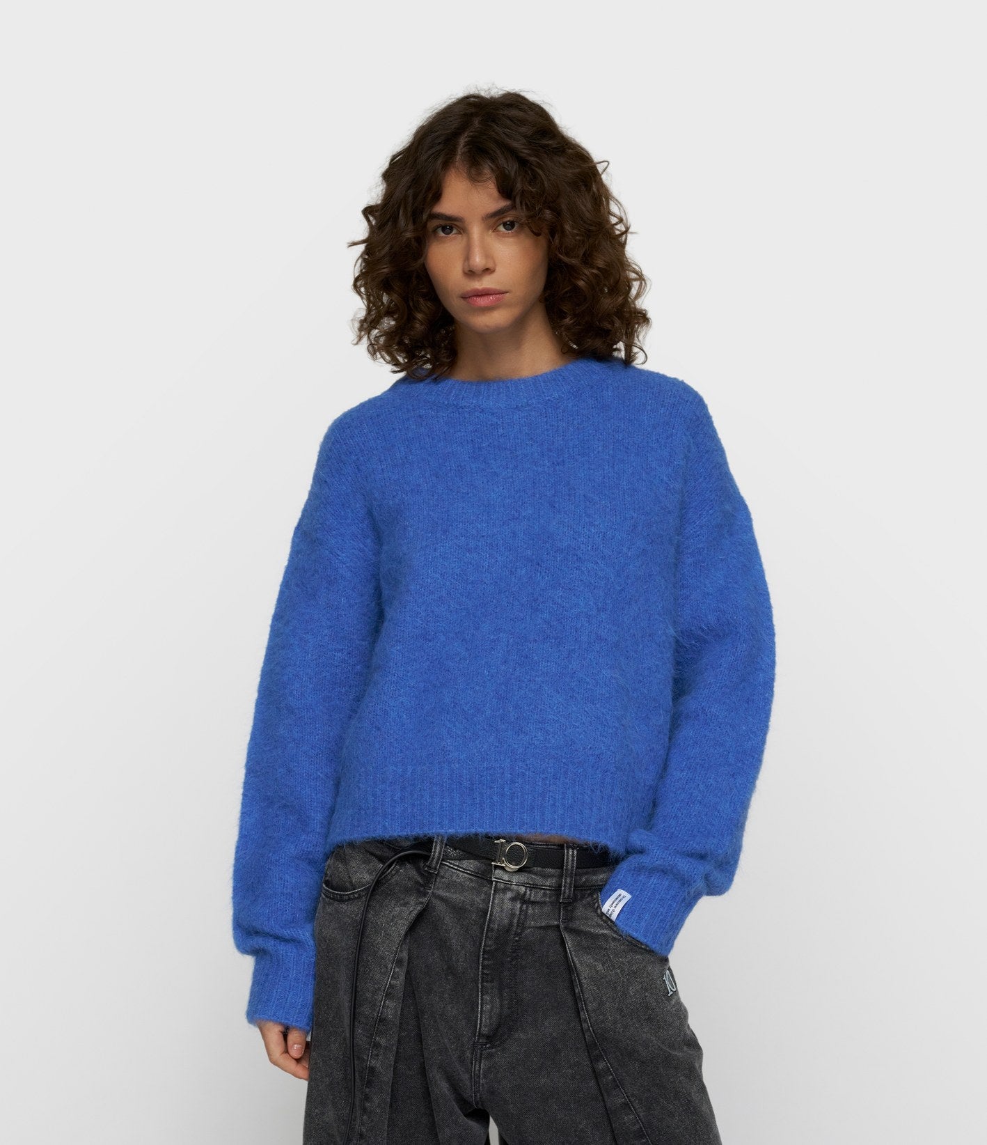 10days Hairy Knit Sweater Ultramarine
