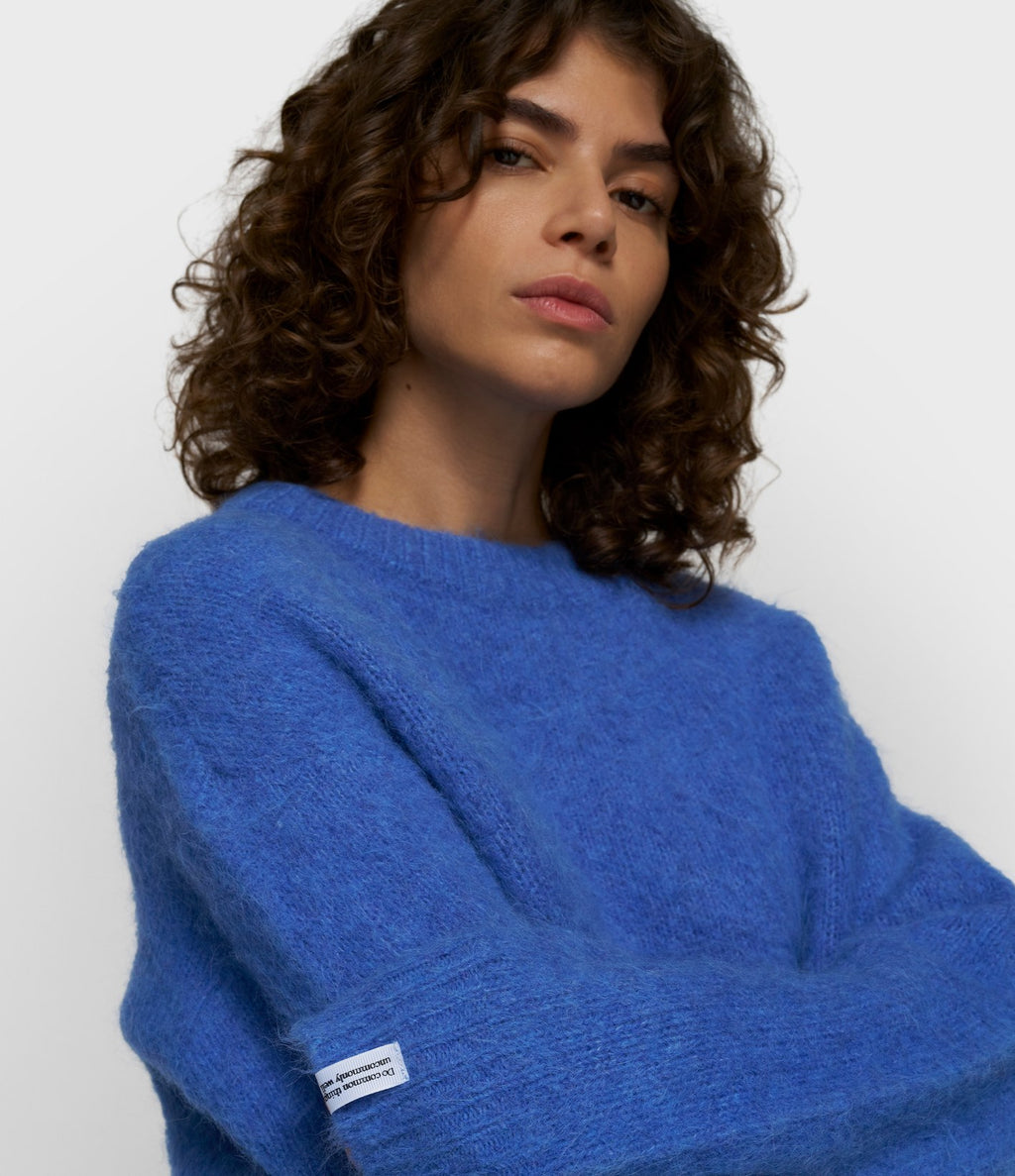10days Hairy Knit Sweater Ultramarine