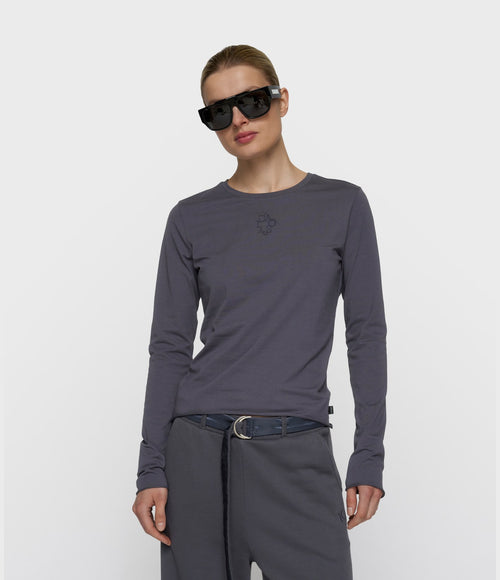 10days Slim Long Sleeve Tee Steel Blue