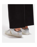 D.A.T.E. Hill Low Calf White Silver