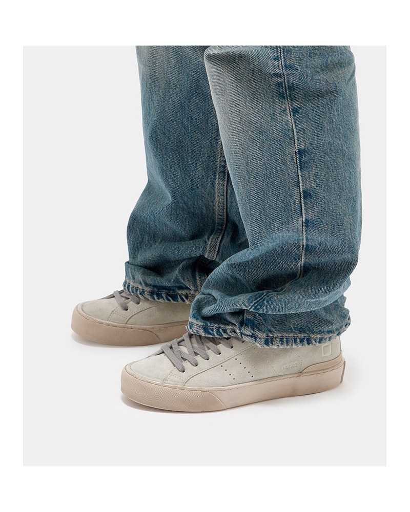 D.A.T.E. Hill Low Suede Cream