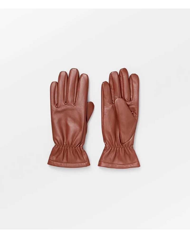 Becksondergaard Smooth Leather Gloves Brown