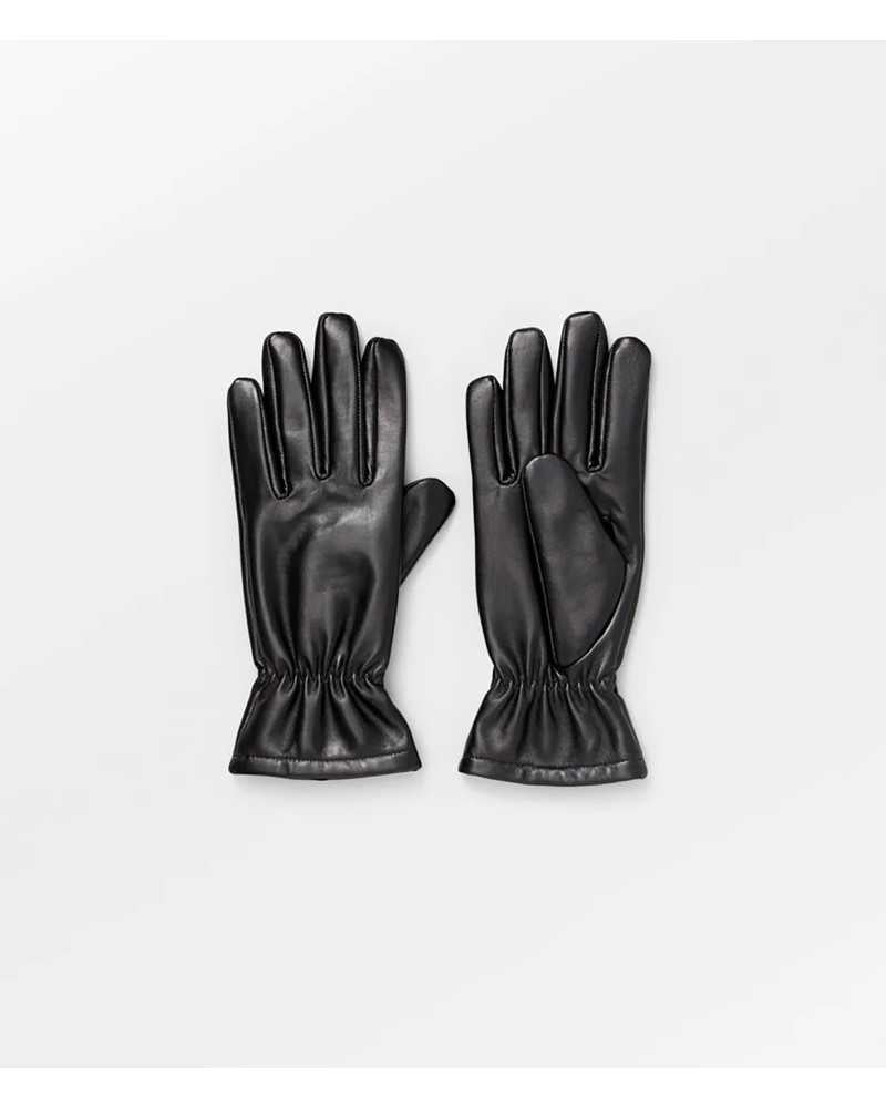 Becksondergaard Smooth Leather Gloves Black