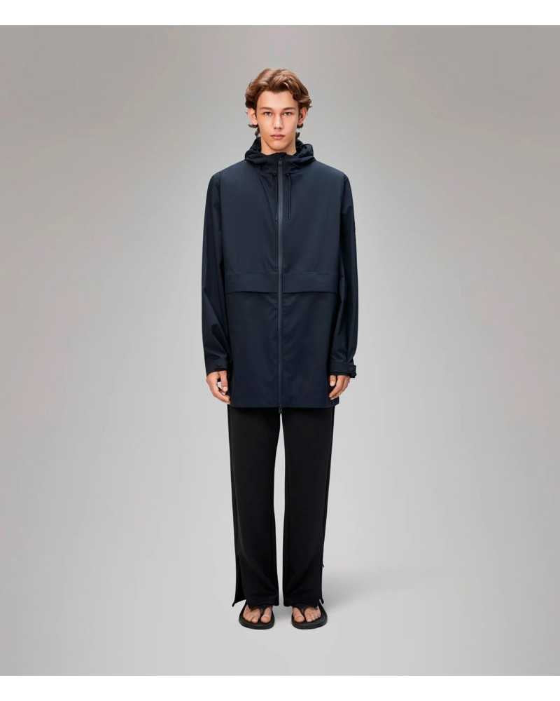 Veste longue Rains Suva Hardshell bleu marine