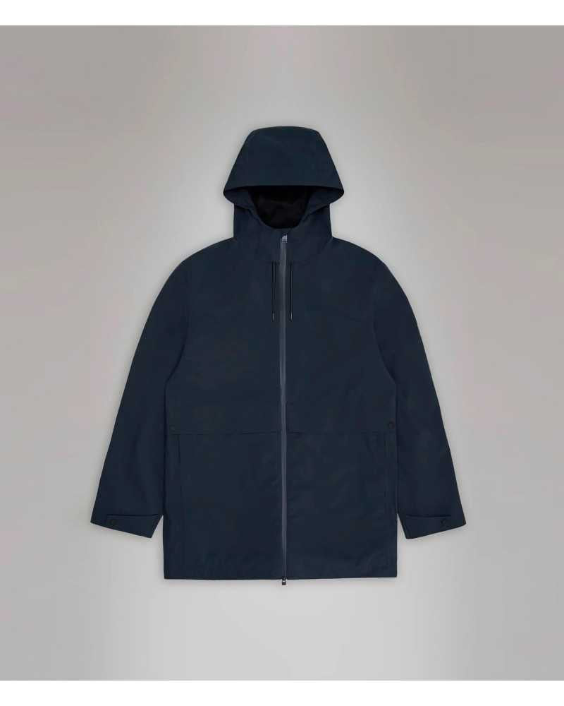 Veste longue Rains Suva Hardshell bleu marine