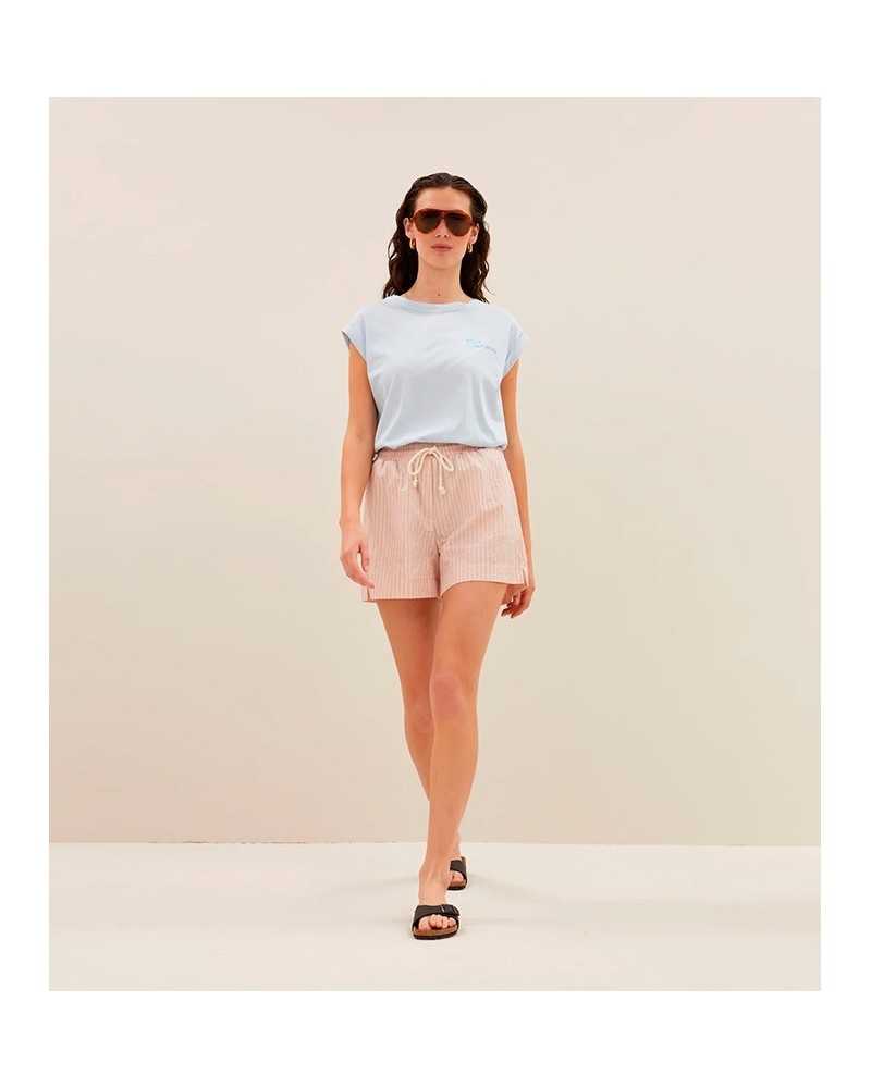 By-bar Lio Shorts Rose Stripe