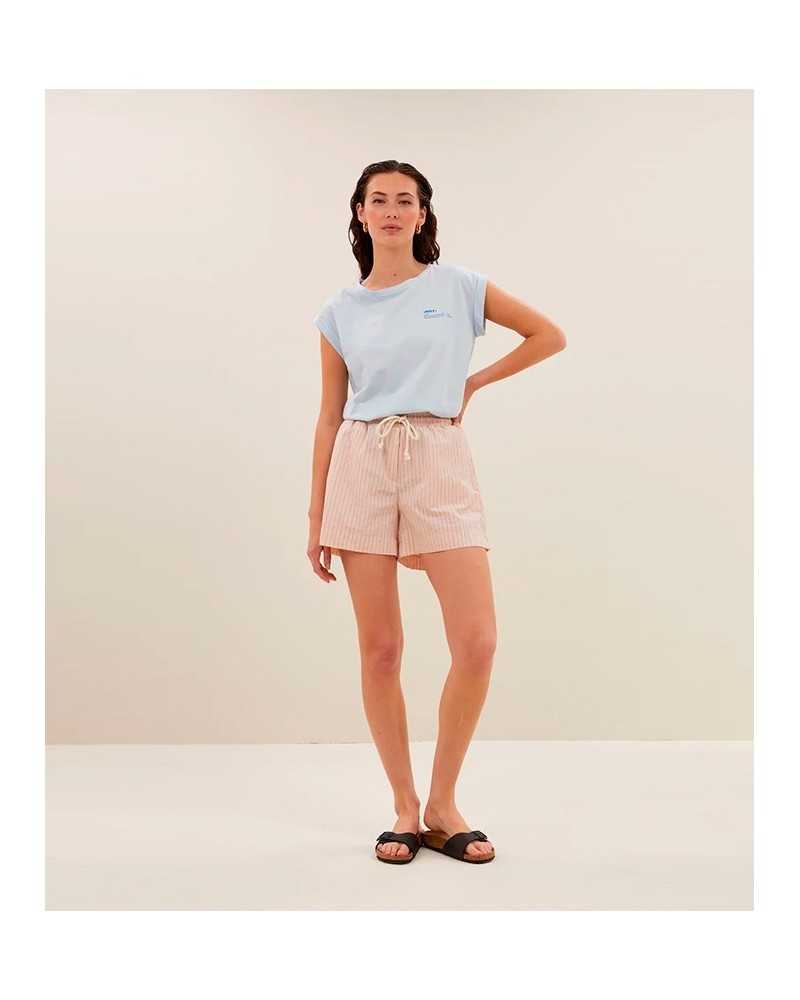 By-bar Lio Shorts Rose Stripe
