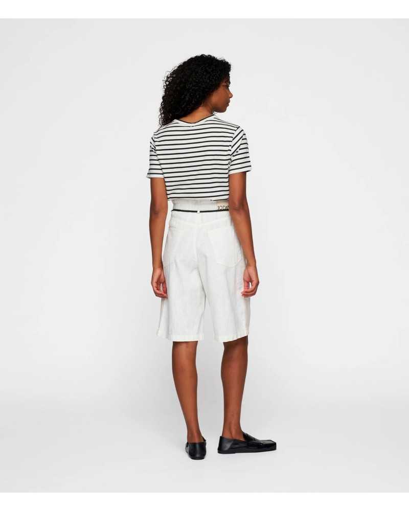 10 Days Petite Tee Stripes Ecru Black