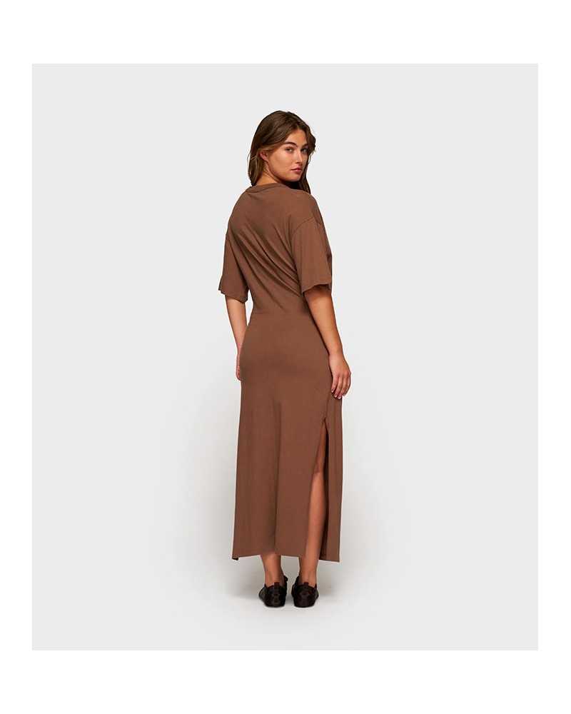 10 Days Tee Dress Gathering Brown