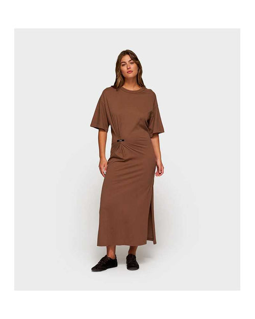 10 Days Tee Dress Gathering Brown