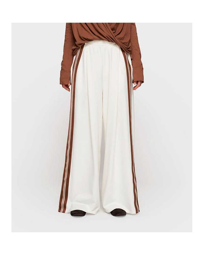 10 Days Wide Pants Tape White
