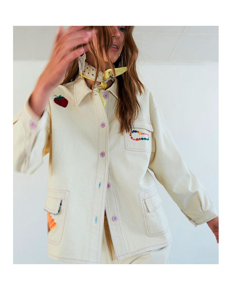 Lollys Laundry Veste Aprill Écru