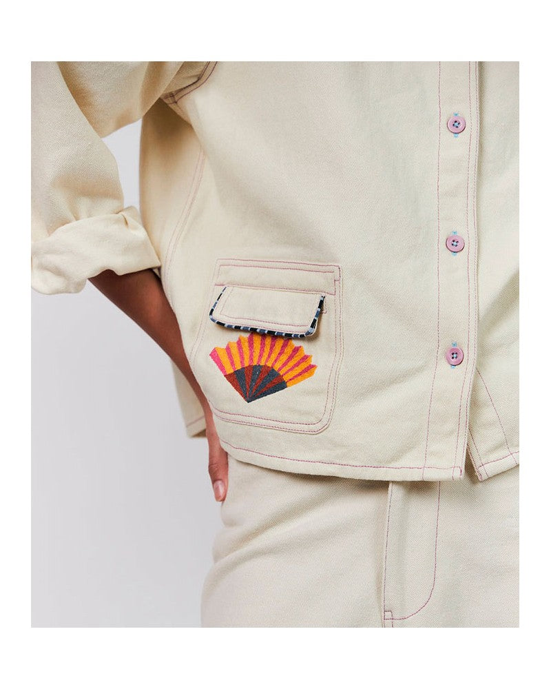 Lollys Laundry Veste Aprill Écru